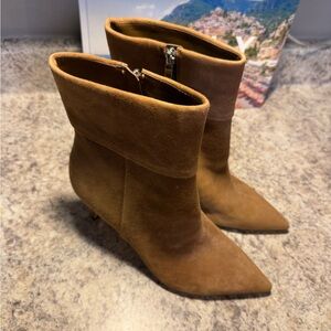 Nine West Tan Suede Heeled Boots